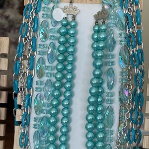 Elegant Turquoise Beaded Necklace set